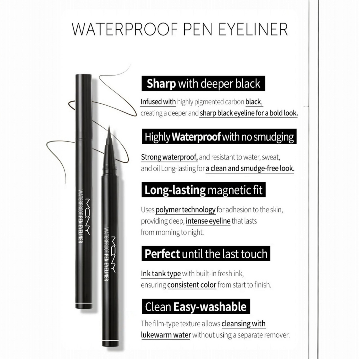 MACQUEEN MQNY Waterproof Pen Eyeliner